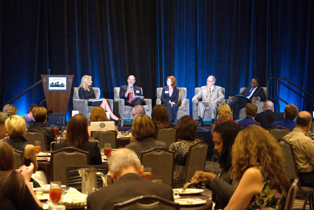 Panelists take questions at the Nashville Business Journal event
