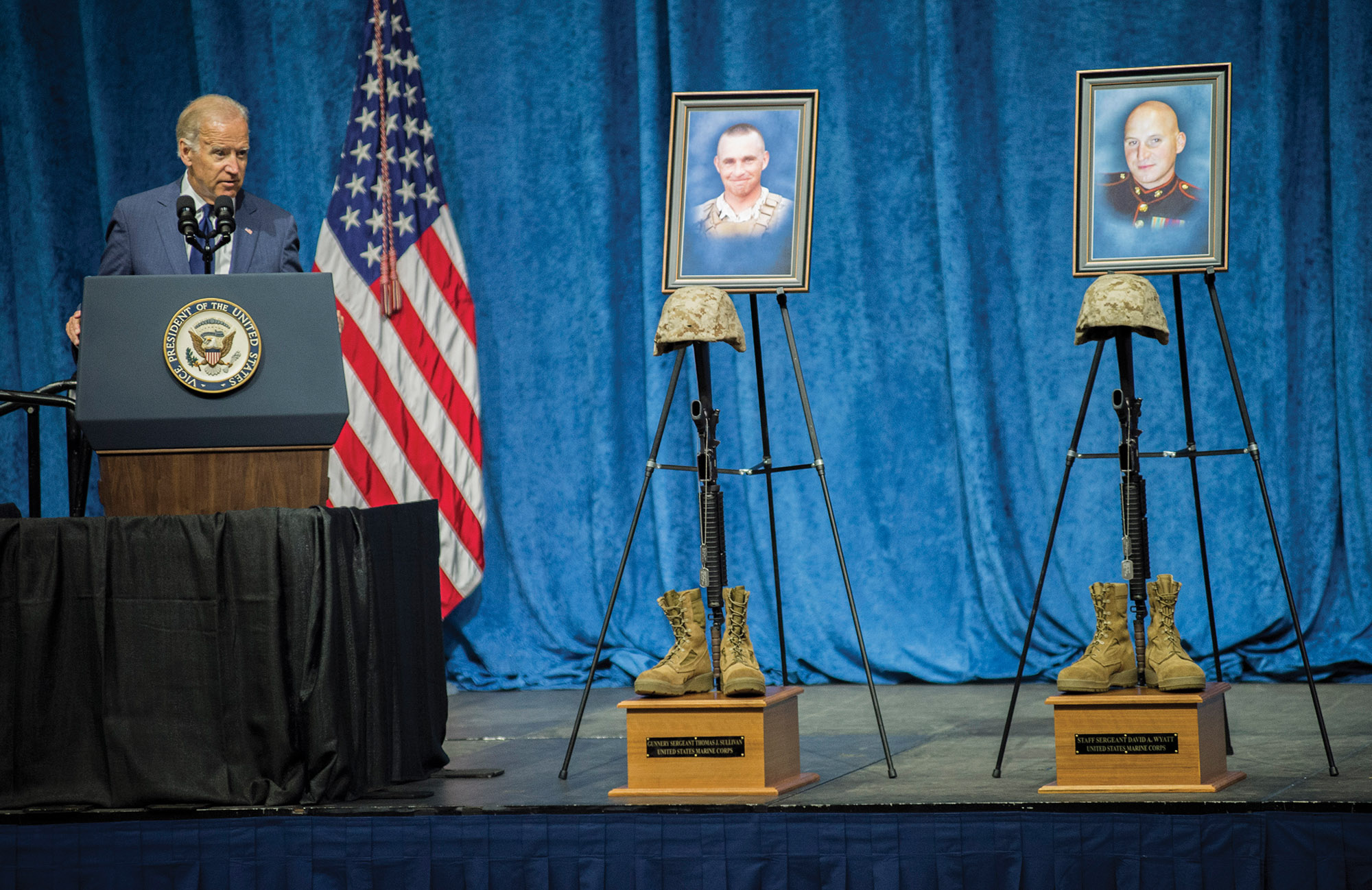 U.S. U.S Vice President Biden giving speech.