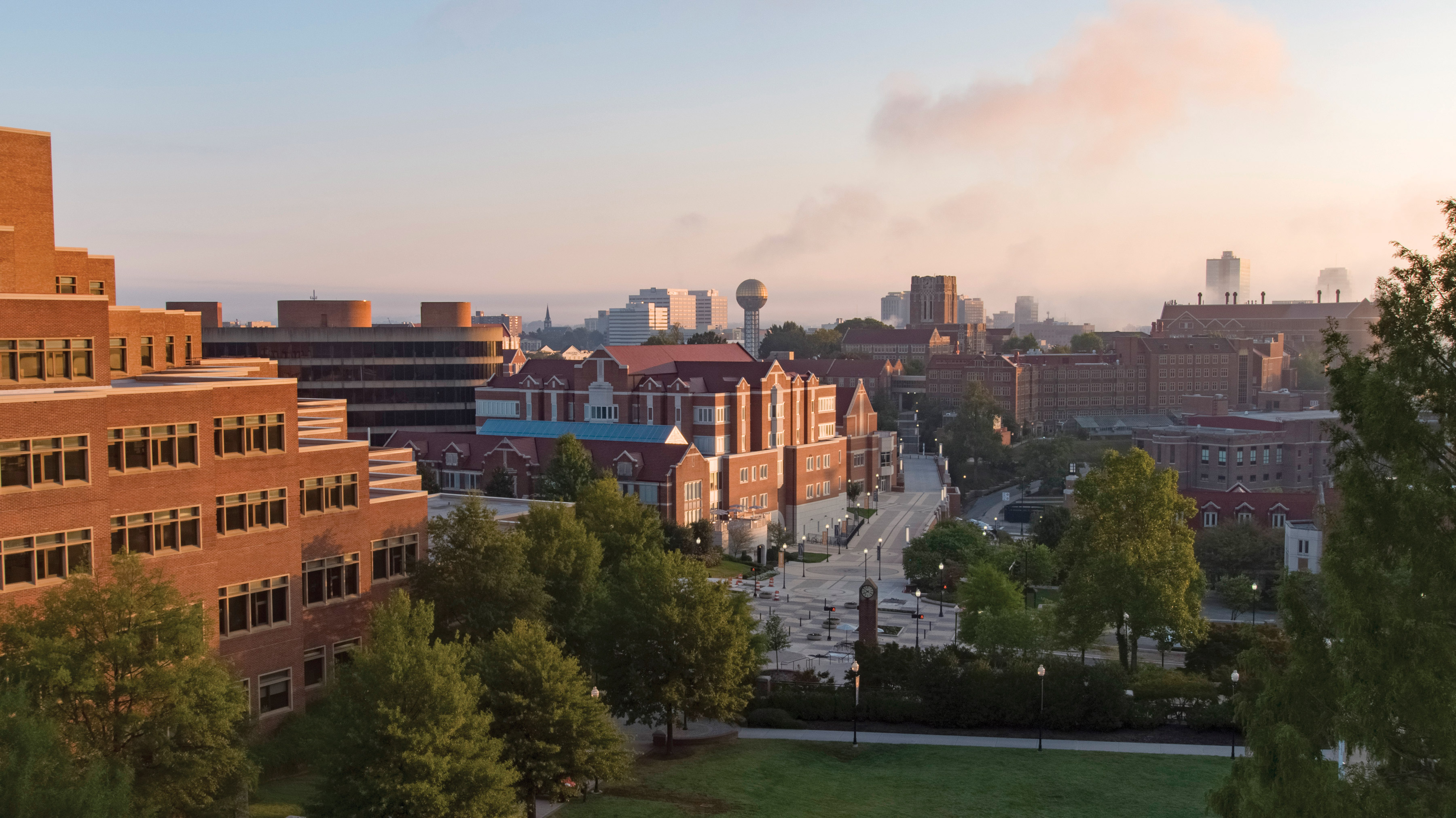 The UT Knoxville campus on an early morning