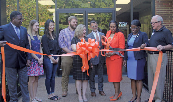 College of Pharmacy leaders and students celebrate the opening of a larger space to learn.