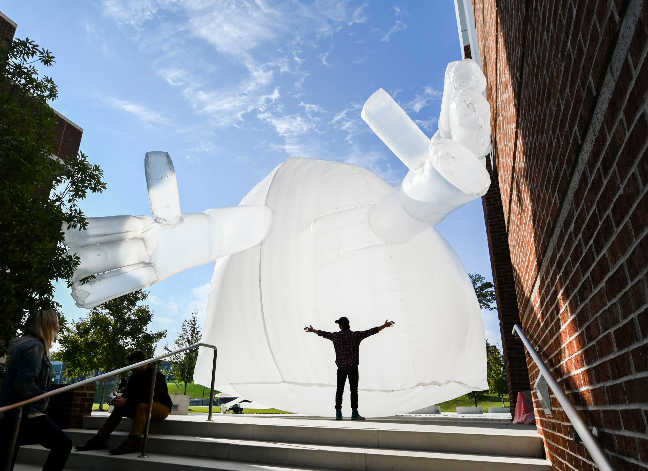 inflatable sculpture on UTC campus