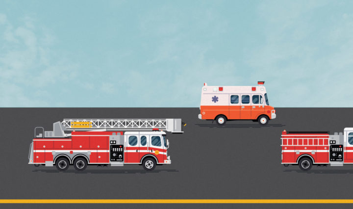 fire trucks