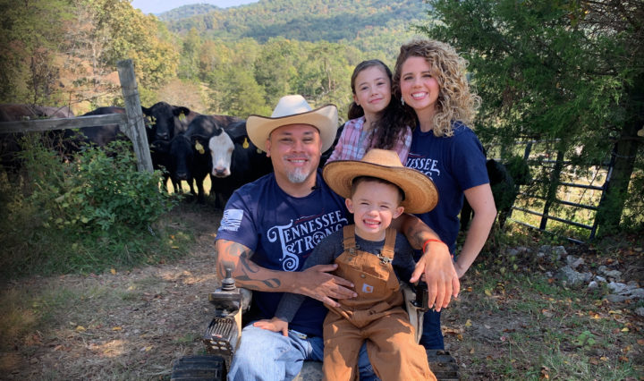 Dameon Berry's wife and kids gather on their ranch
