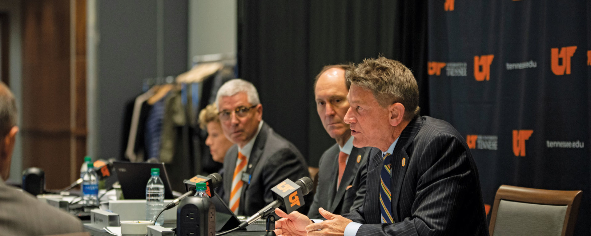 Randy Boyd with John Compton and Donnie Smith at the Fall 2019 Board of Trustees meeting