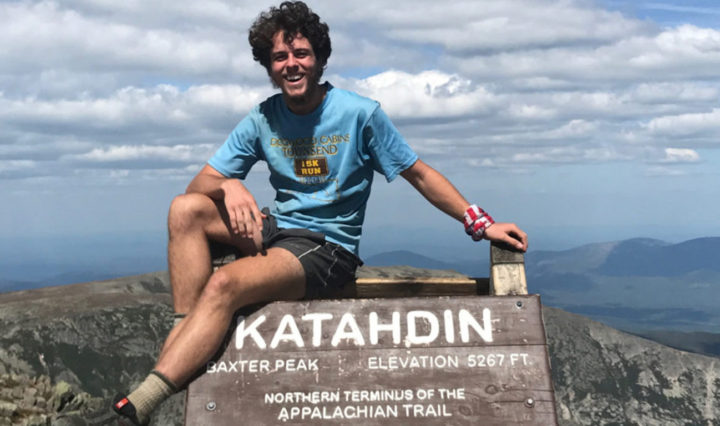 Troy Galyon on Mount Katahdidn, the terminl point of the Appalachian trail