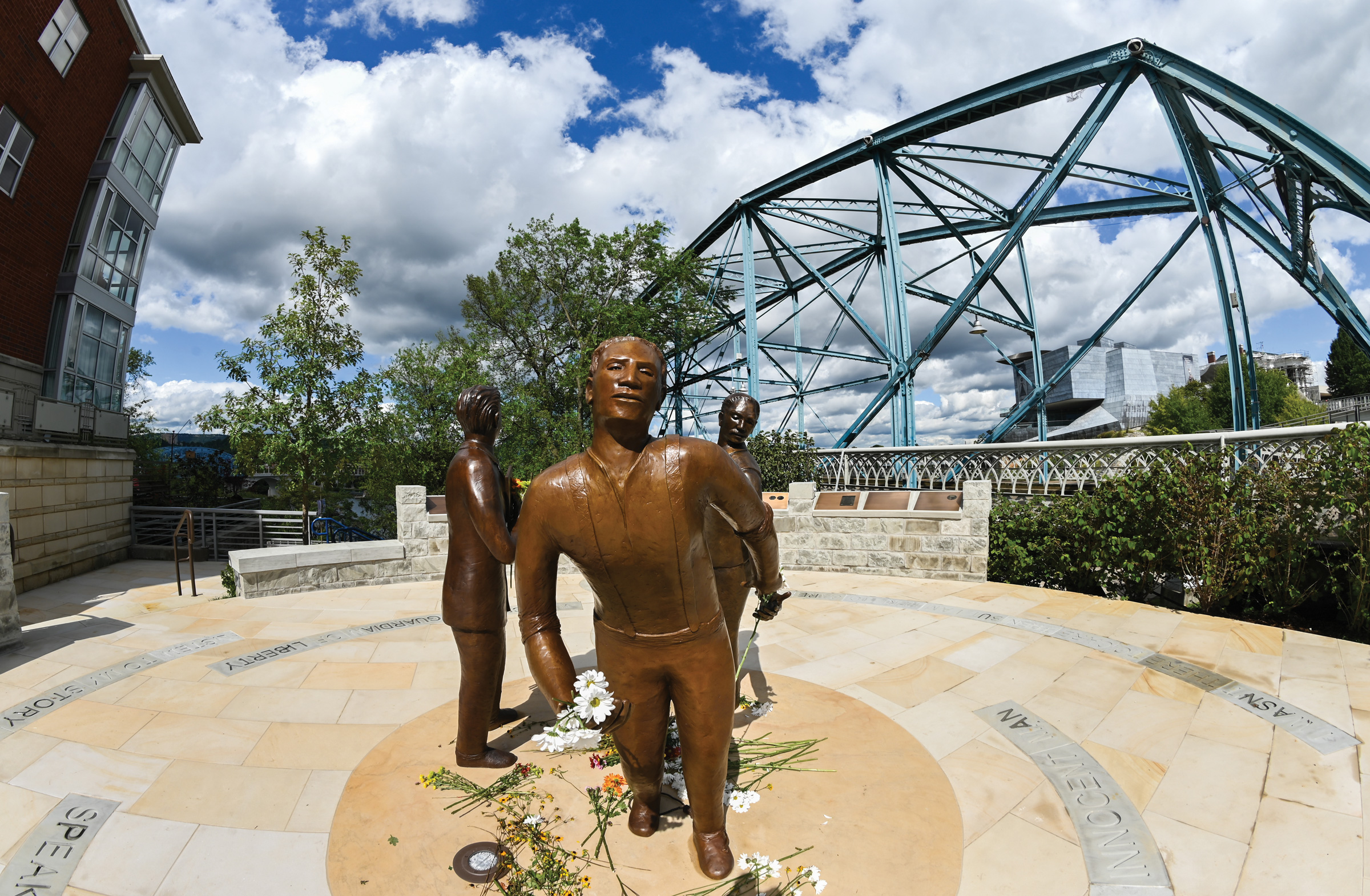 memorial bronze sculpture dedicated to the memory of Ed Johnson