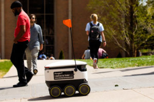  A robot delivers food on the UTK campus. 
