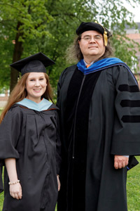 Elizabeth Campbell and Steve Elliott, professor of mathematics and statistics