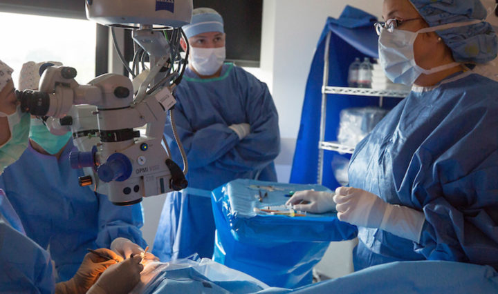 Physcians perform surgery during the fifth annual Ivan Marais Cataract-A-Thon.
