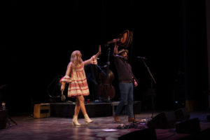 Ellie and Drew Holcomb perform at the Pantages Theatre in Minneapolis.