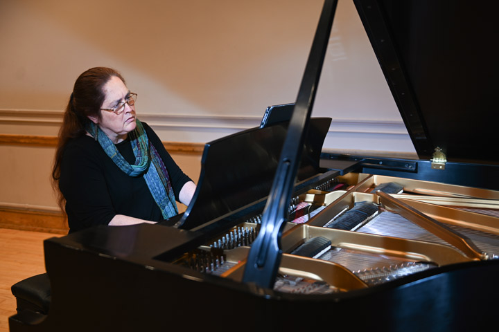 Martha Summa-Chadwick performs on the piano.