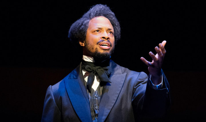 Featured photo: Left, Cornelius Smith Jr. (Frederick Douglass) in American Prophet, which ran July 15-Aug. 28 at Arena Stage at the Mead Center for American Theater in Washington, D.C. Photo By Margot Sschulman