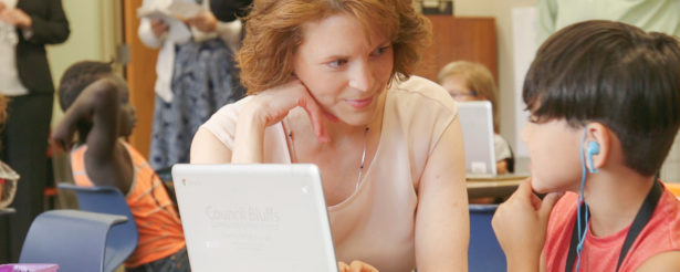 Deborah Reed works with a student as part of the Tennessee Reading Research Center.