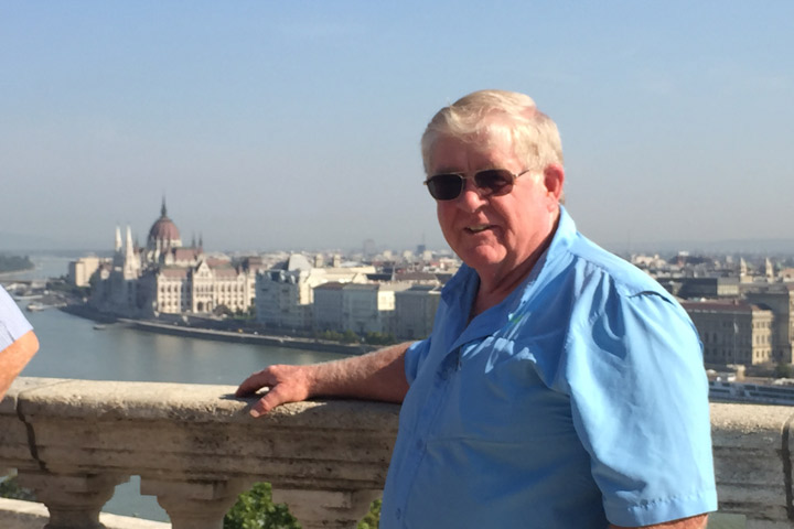 David Lockwood in Budapest on his way to visit vineyards in Croatia.