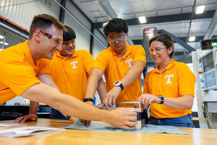 A team of UT Knoxville students studying advanced manufacturing and advanced materials placed first in the inaugural SEC Machining Competition.