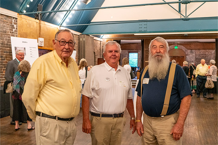 From left, John Swafford, Jan Johnson and Ellis Bacon turned out for the alumni reception held at the 100th Roundup. Each was active in Roundup in the mid-1960s.