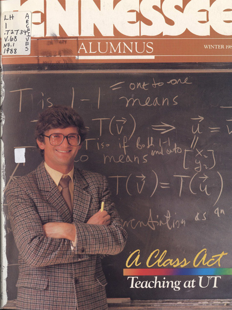 The cover of the Winter 1988 issue of the Tennessee Alumnus magazine.