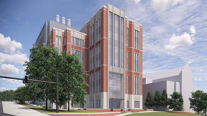 A rendering of a building to soon be built.