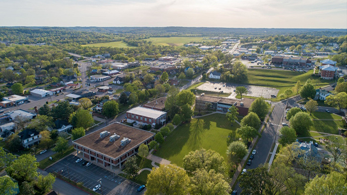 Aerial view of the UT Southern campus.