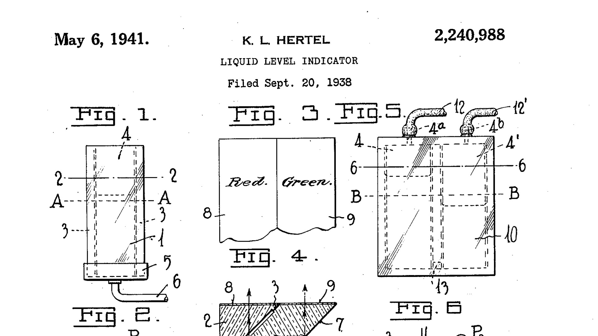 Section of a 1939 patent drawing by K. L. Hertel.