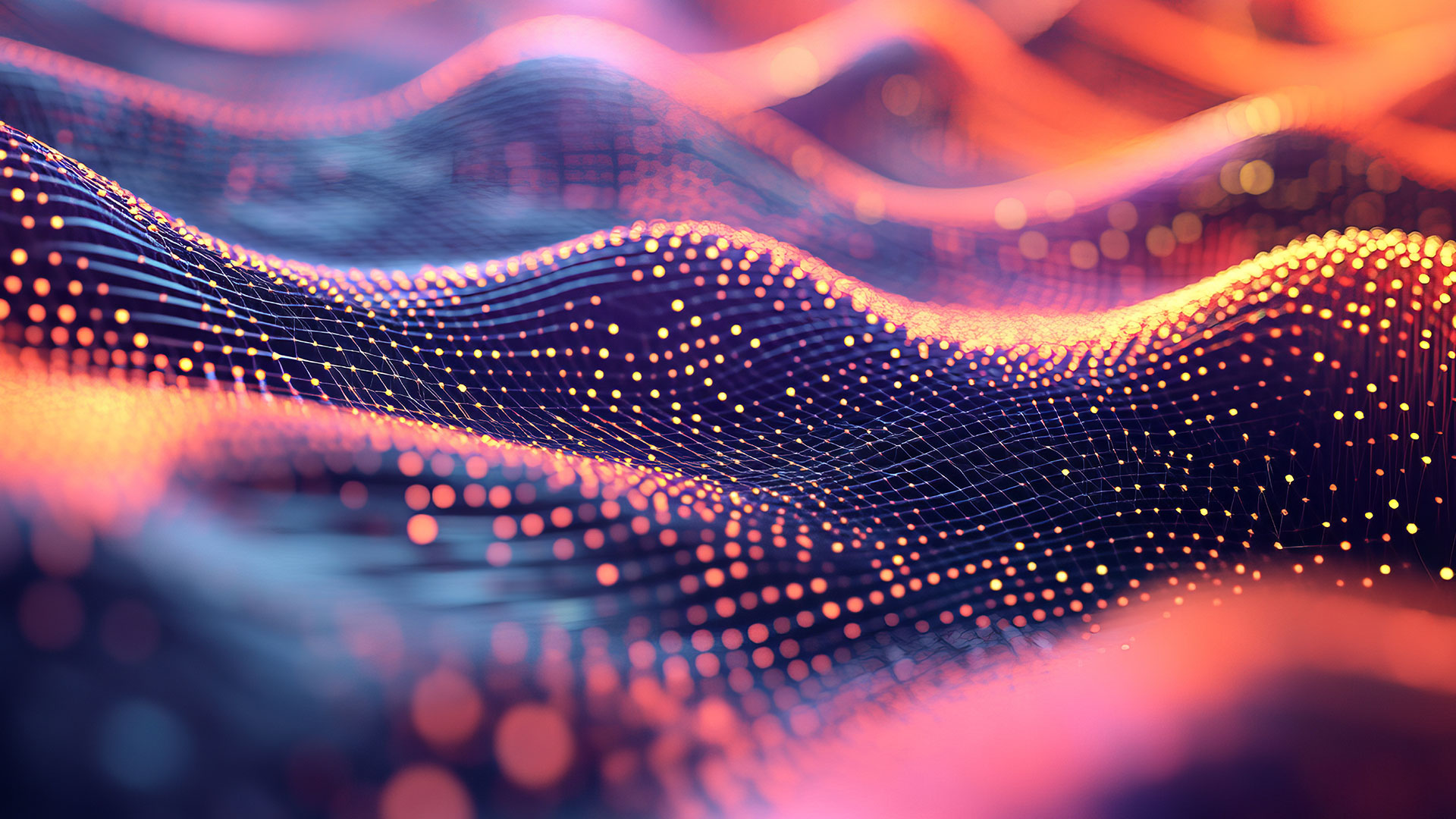 Abstract illustration of quantum molecules.